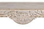 GINER Y COLOMER Table basse en bois de manguier sculptée à la main, style rustique élégant, finition blanc vieilli, 110 x 60 x 46 cm